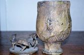 Mid-20th Century African tribal Benin bronze ceremonial/ medicine pot, c1940