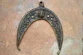 Mid-20th Century African tribal Benin bronze pendant/currency piece, c1950