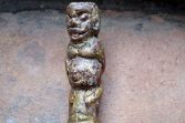 Rare antique late-19th Century Indonesian Bali hand-carved figural chisel, c1890