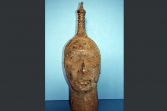 Large antique mid-20th Century African Benin tribal bronze bust, Nigeria, c1950