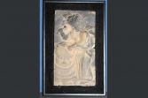Antique 18th Century Chinese framed stone memorial/funereal tile/panel, c1790 
