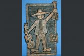 Unusual antique bronze plaque/trade sign, c1900
