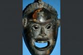 Large (2.5 kg) mid 20th Century African bronze tikka tribal mask, Cameroon, c1950