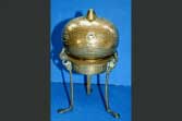 Antique Middle Eastern/Persian silver inlaid censor/incense burner, c1890