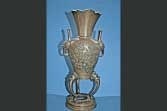 Antique 19th century Chinese bronze vase, tripod legs, c1880 - large and heavy (3kg)