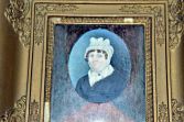 Antique early 19th Century Georgian framed portrait miniature, gilt frame, c1800