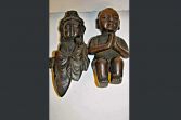 Chinese bronze statues of Buddha and Guanyin, c1920