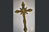 French bronze/brass Crucifix, c1930