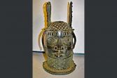 African Benin bronze bust/tribal statue, c1950