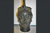African Benin bronze bust/tribal statue, c1950
