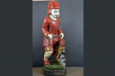 Tibetan carved/polychrome statue, c1890
